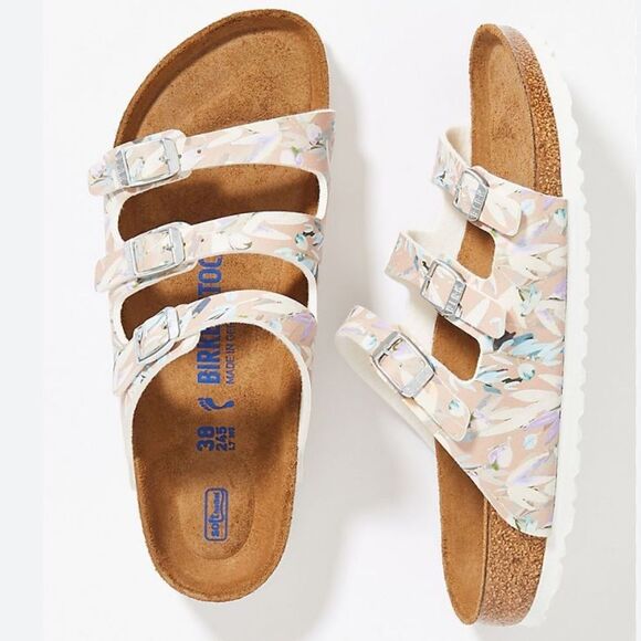 BIRKENSTOCK Florida Fresh Soft Footbed Narrow Width Multicolor Flats 10 - Picture 5 of 15